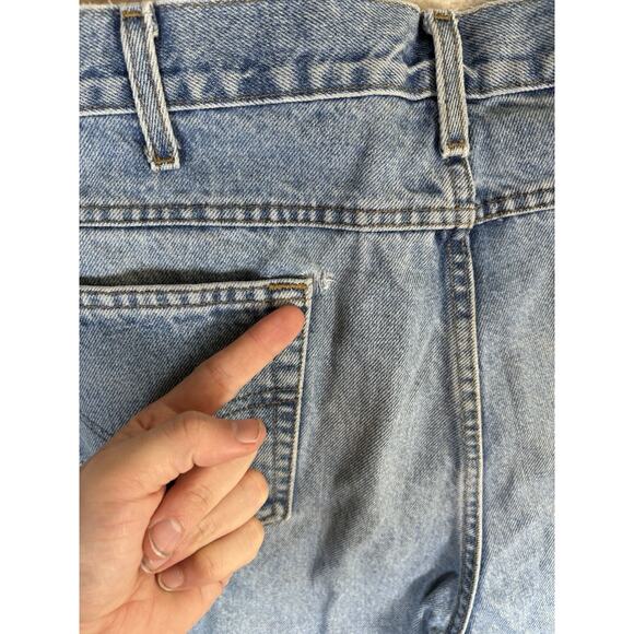 Vintage Carhartt Jeans Mens 36x30 Blue 5 Pocket Logo Patch READ/WORN - Picture 14 of 16